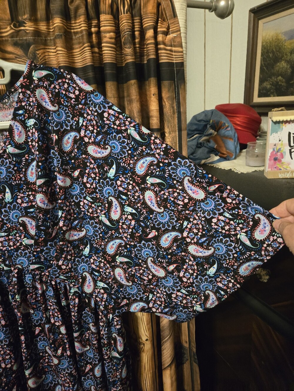 Dear Scarlet Paisley top XL Boho y2k - Picture 5 of 6